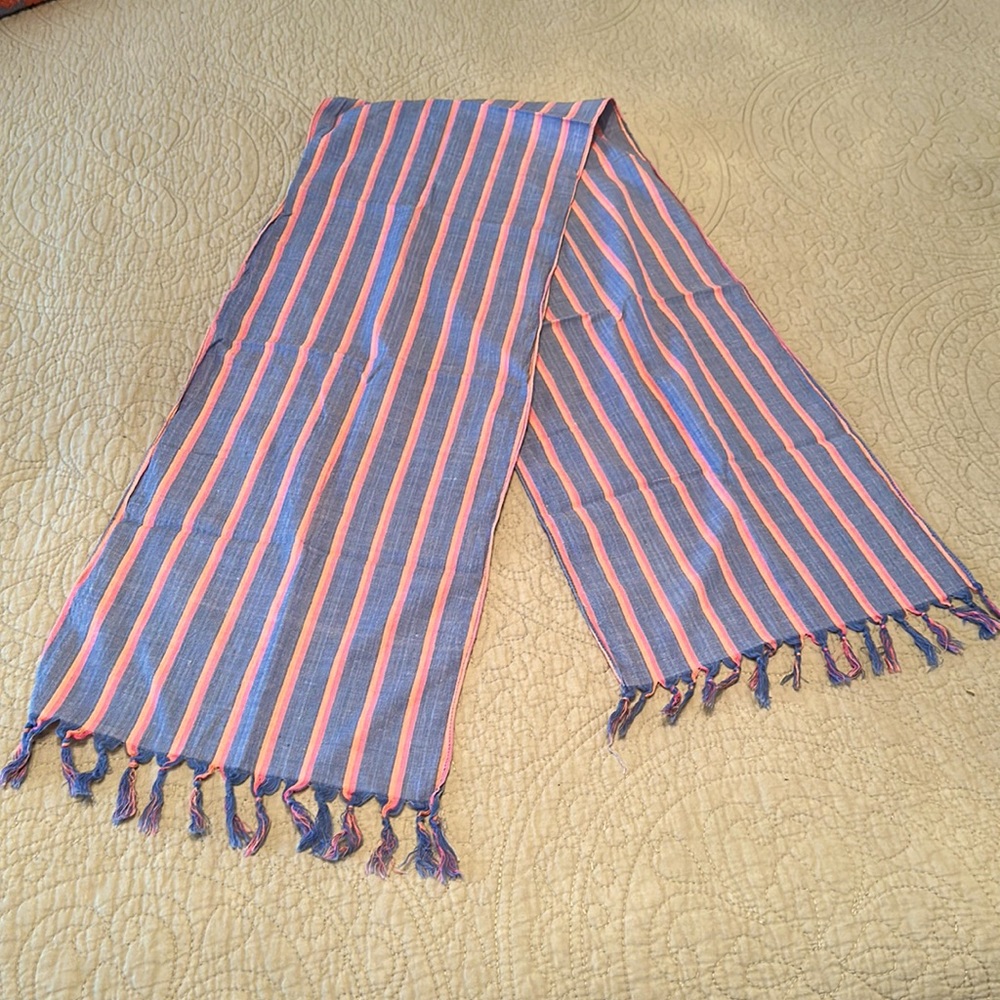 Liz Sinclair Striped Scarf VINTAGE